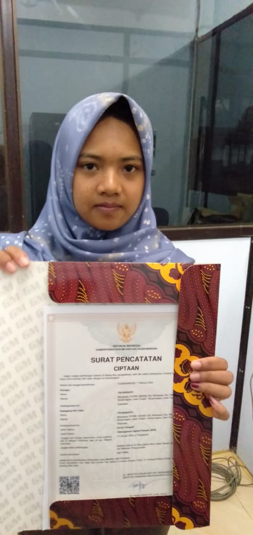 Mahasiswa Prodi S1 Ilmu Komunikasi STIKOM Yogyakarta dapat Hak Cipta dari Kemenkumham RI